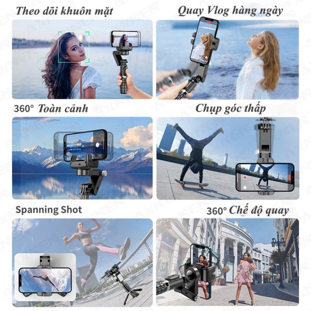 Gimbal chống rung điện thoại Q18, Gimbal điện thoại theo dõi chuyển động, Điều khiển từ xa, Gimbal chống rung