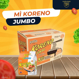 [Sỉ 1 thùng] Mì Koreno Jumbo Hàn Quốc 10 Gói 100gram, Mì Tôm Vị Kim Chi