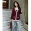 Áo cardigan form rộng cho nữ chất len lông thỏ cao cấp phối viền CD100