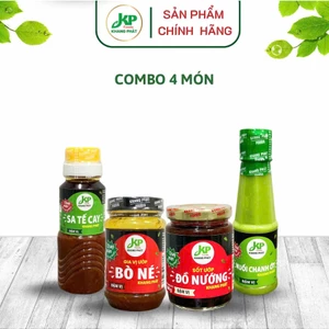 Combo Đồ Nướng 4 món Sốt ướp đồ nướng - Bò né - Sa tế cay - Muối chanh ớt - Gia Vị Khang Phát
