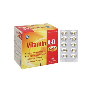 Vitamin A-D Gold PV hỗ trợ giảm khô mắt (10 viên x 10 vỉ)