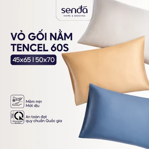 Vỏ gối Lụa Tencel Sen Đá Home Bedding 50x70 45x65 cm cao cấp trơn màu, áo, bao gối nằm 100% Lyocell 60s
