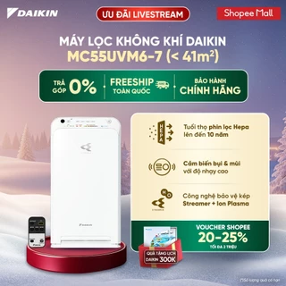 [LIVESTREAM] Máy Lọc không khí Daikin MC55UVM6-7 - Diện tích sử dụng 41m2