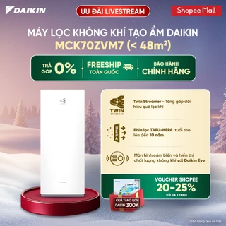 [LIVESTREAM] - Máy lọc không khí Daikin tạo ẩm cao cấp MCK70ZVM7