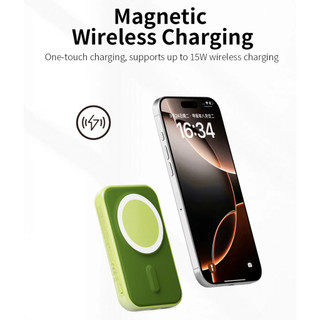 Pin Dự Phòng không dây MangoTek MGP03 10000mAh Sạc Magnetic 15W / TypeC PD 20W, USB-A 18W, Có 3C - Phụ Kiện Nhất Tín