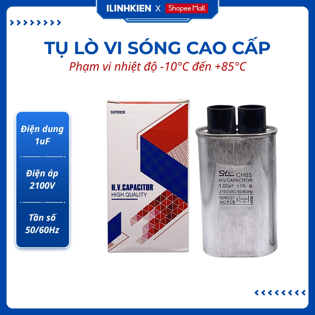 Tụ lò vi sóng cao áp 1uF 2kV - Linh kiện thay thế ILinhkien