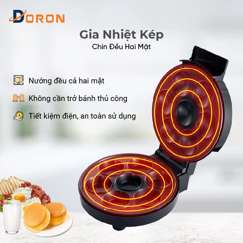 Máy nướng bánh cake trứng DORON 750W phù hợp gia đình hoặc kinh doanh