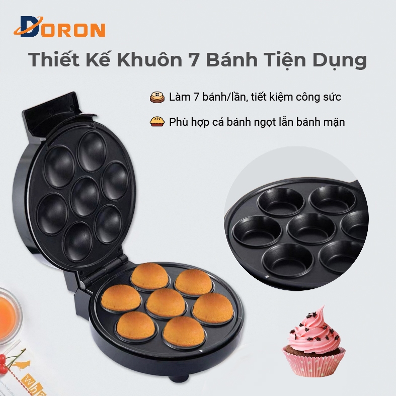 Máy nướng bánh cake trứng DORON 750W phù hợp gia đình hoặc kinh doanh