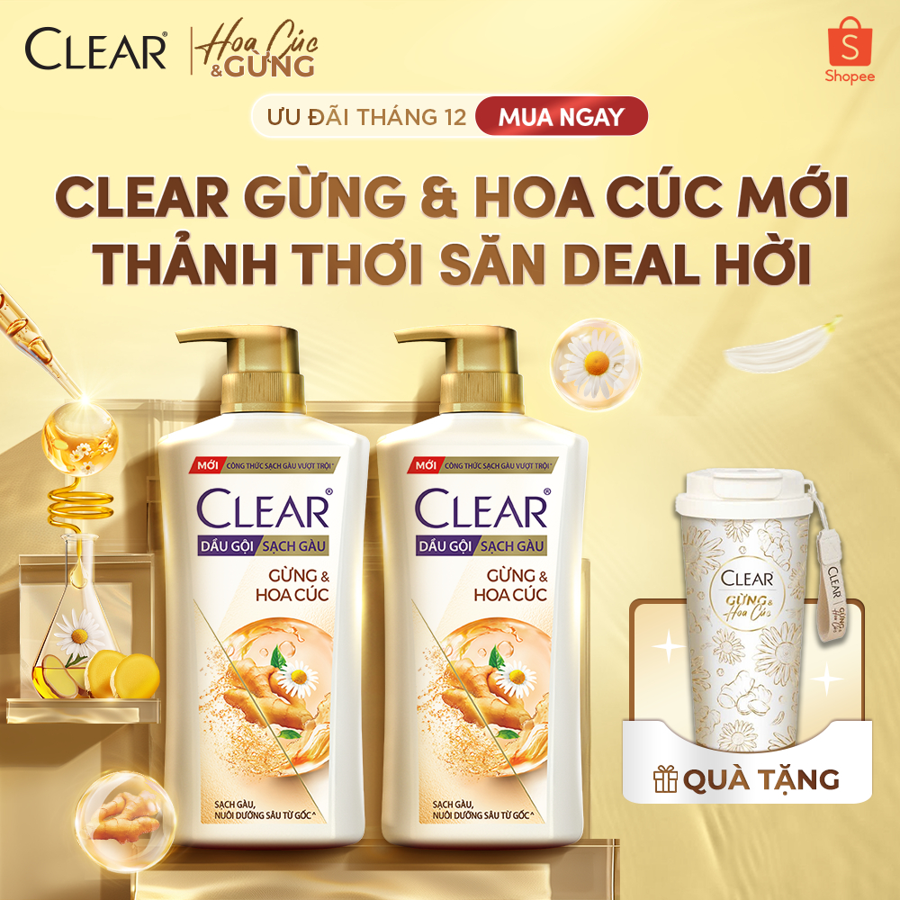 Combo 2 Dầu Gội Clear Thảo Dược Nuôi Dưỡng Da Đầu Từ Gốc, Sạch Gàu Và Giảm Gãy Rụng 630g
