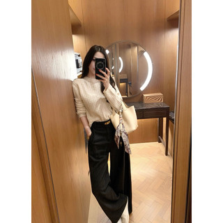 𝐏𝐡𝐢𝐞𝐧 | (Sẵn Xám Chì M) W8276 Quần Dạ Nỉ Kèm Belt Ống Suông Rộng Trơn Basic