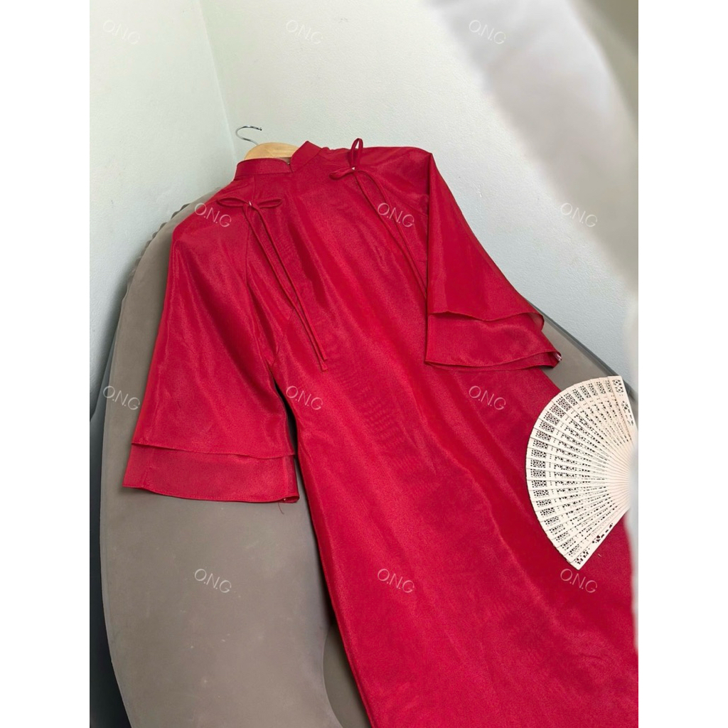 [ONG AD][ẢNH THẬT SHOP CHỤP]Áo dài Như Ý, dáng suông 4 tà, đính cúc tàu (XS- 5XL) ẢNH THẬT SHOP CHỤP
