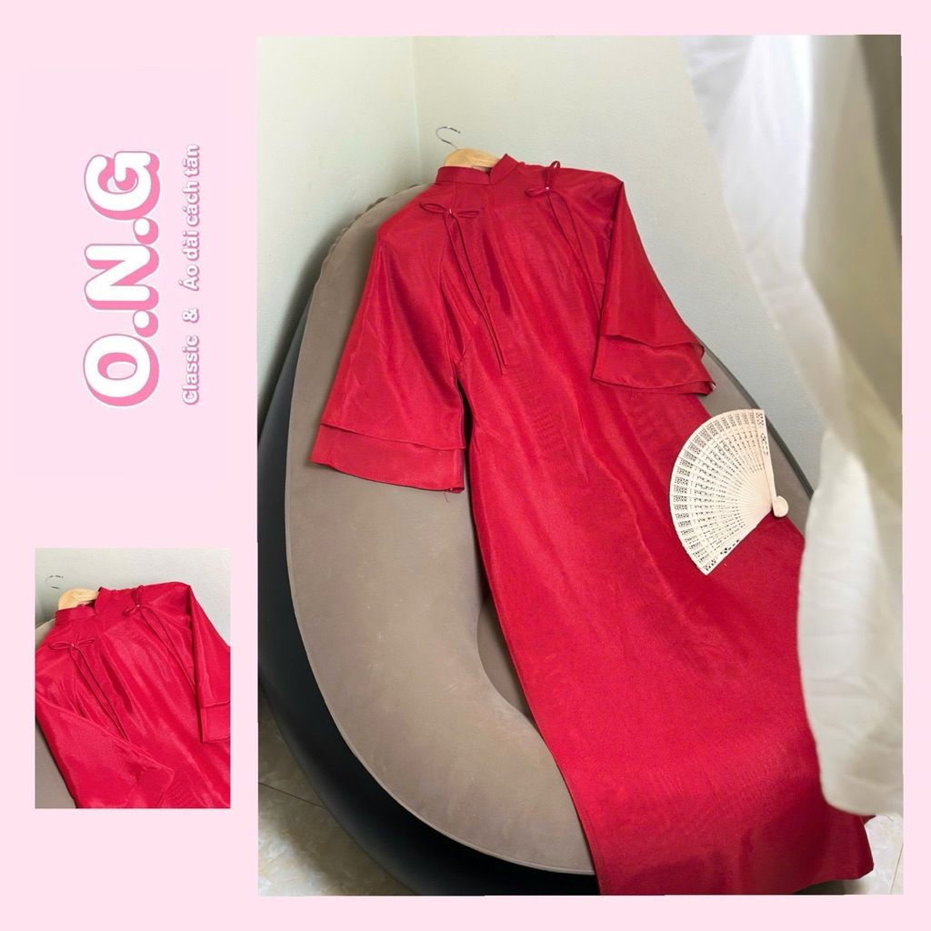 [ONG AD][ẢNH THẬT SHOP CHỤP]Áo dài Như Ý, dáng suông 4 tà, đính cúc tàu (XS- 5XL) ẢNH THẬT SHOP CHỤP