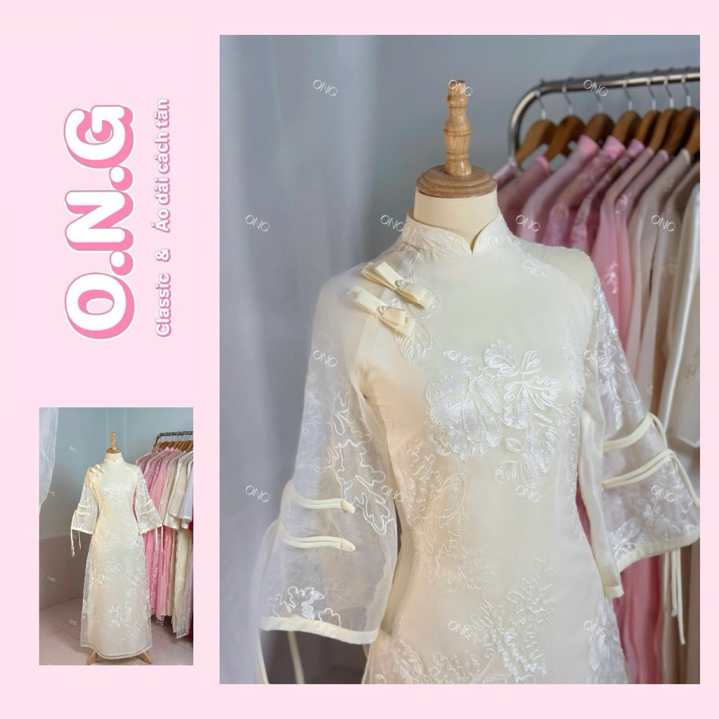 [ONG AD][ẢNH THẬT SHOP CHỤP] Áo dài VIÊN THƯ dáng suông 4 tà( XS-8XL)