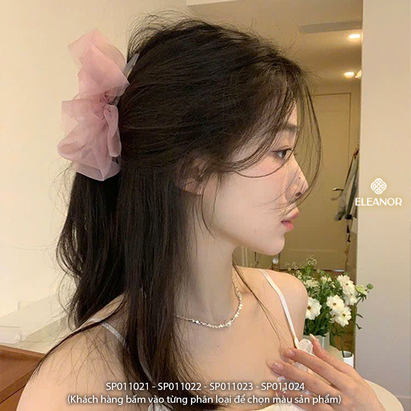 Kẹp tóc nữ Eleanor Accessories voan mây đa dạng màu sắc phụ kiện tóc kẹp tóc nơ tiểu thư 11021