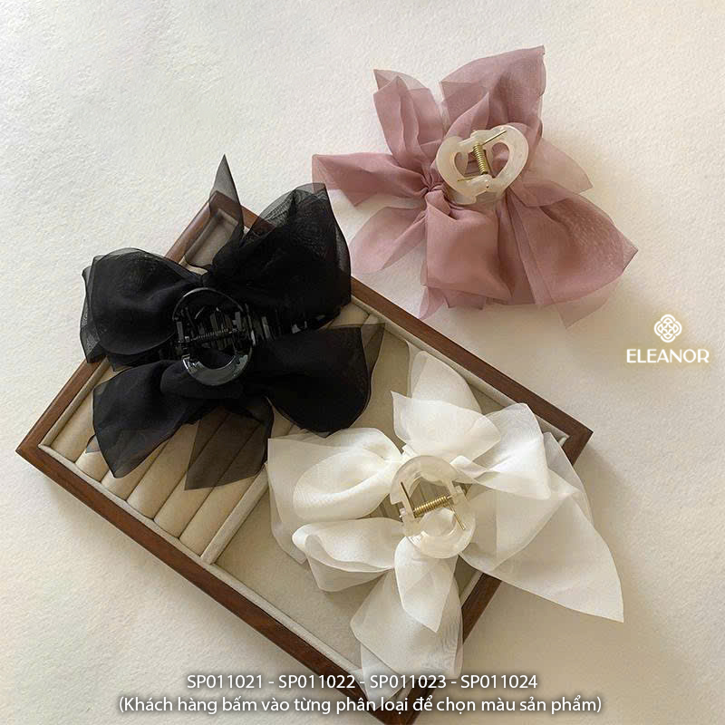 Kẹp tóc nữ Eleanor Accessories voan mây đa dạng màu sắc phụ kiện tóc kẹp tóc nơ tiểu thư 11021