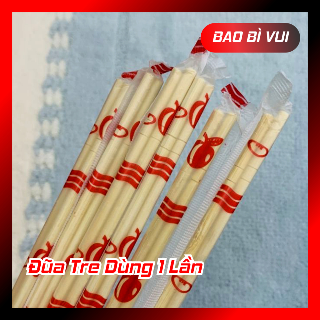 [Combo 5 bịch] Đũa tre tiện dụng dùng 1 lần  - BAO BÌ VUI
