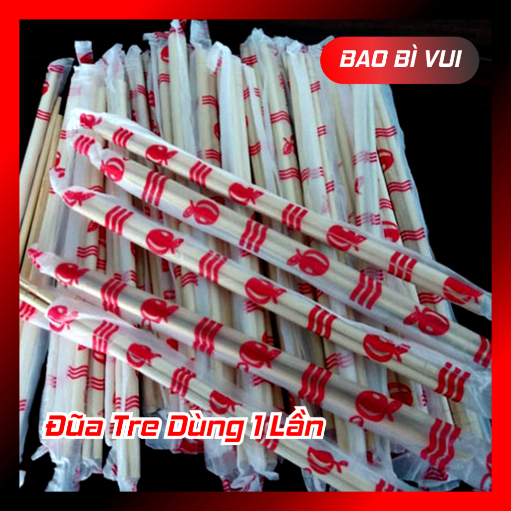 [Combo 5 bịch] Đũa tre tiện dụng dùng 1 lần  - BAO BÌ VUI