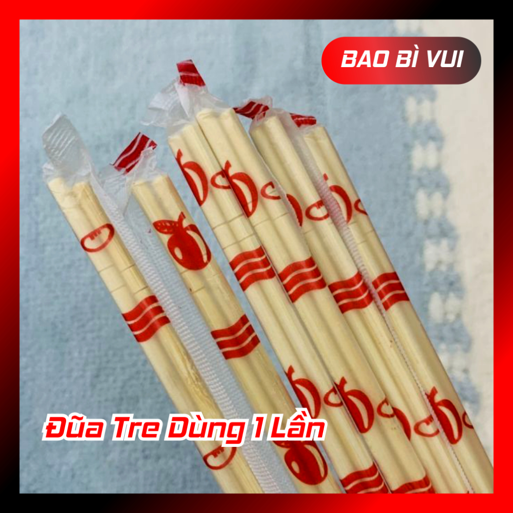 [Combo 5 bịch] Đũa tre tiện dụng dùng 1 lần  - BAO BÌ VUI