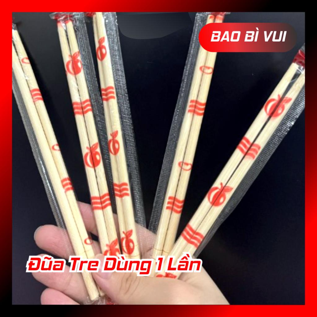 [Combo 5 bịch] Đũa tre tiện dụng dùng 1 lần  - BAO BÌ VUI