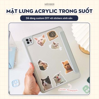 Bao da i pad Basic Acrylic tối giản, lưng trong suốt, chống sốc, chống ố cho Air4/5/6/7, Pro11, Gen5/6/7/8/9/10/11, Pro