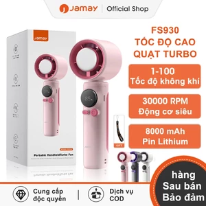 JAMAY Quạt cầm tay băng lạnh có Sò lạnh quạt Turbo 100 tốc độ gió màn hình LED 8000mah có thể sạc lại không ồn FS930
