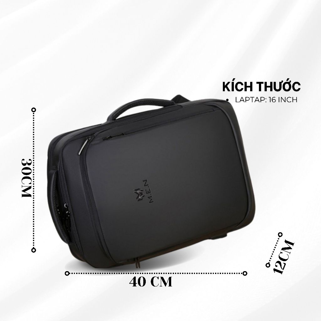 Ba lô công nghệ mới M.E.N ATRIC Full đen xanh [CHÍNH HÃNG]