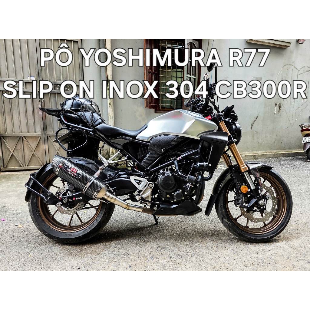 Pô Độ Yoshimura R77 Carbon Và Cổ Slip On Inox 304 Honda CB300R | Shopee ...