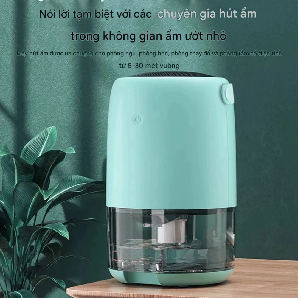 Máy Hút Ẩm Không Khí Ngắt Tự Động 1.1 lít GB-BX08 Có Led 7 Màu, Chế Độ Đèn Sáng Khi Đầy Nước