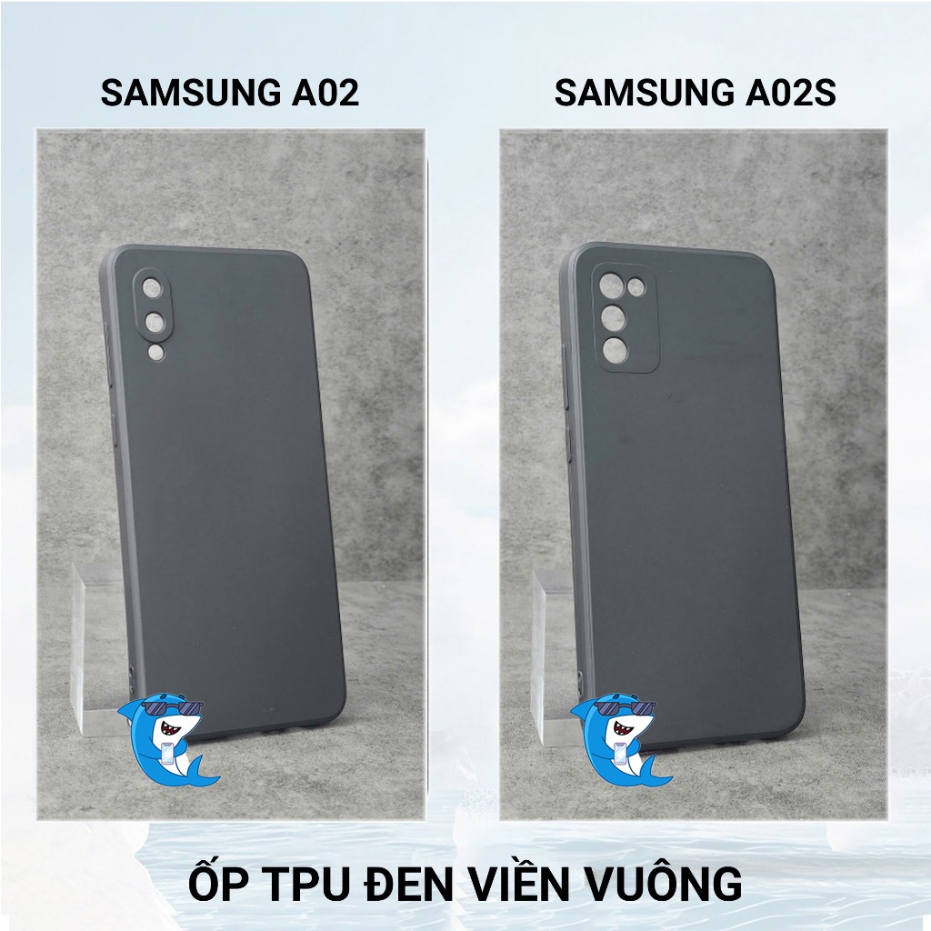 Ốp lưng Samsung A02, A02s cạnh vuông bảo vệ cam nhựa dẻo cao cấp bảo vệ cam đt bibi glass
