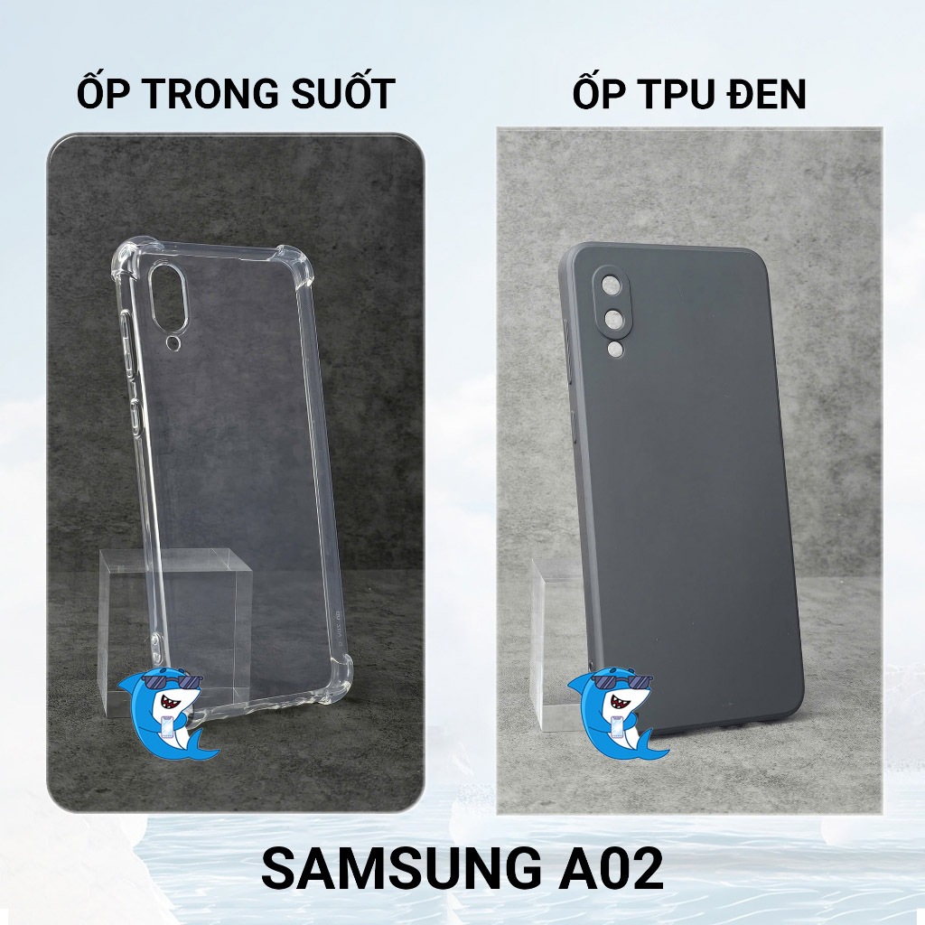 Ốp lưng Samsung A02, A02s cạnh vuông bảo vệ cam nhựa dẻo cao cấp bảo vệ cam đt bibi glass