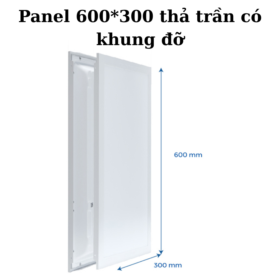 Đèn led Panel 60cm*30cm Công suất 36W | Đèn vuông ốp nổi bắt vít | Đèn thả trần thạch cao BH 2 năm