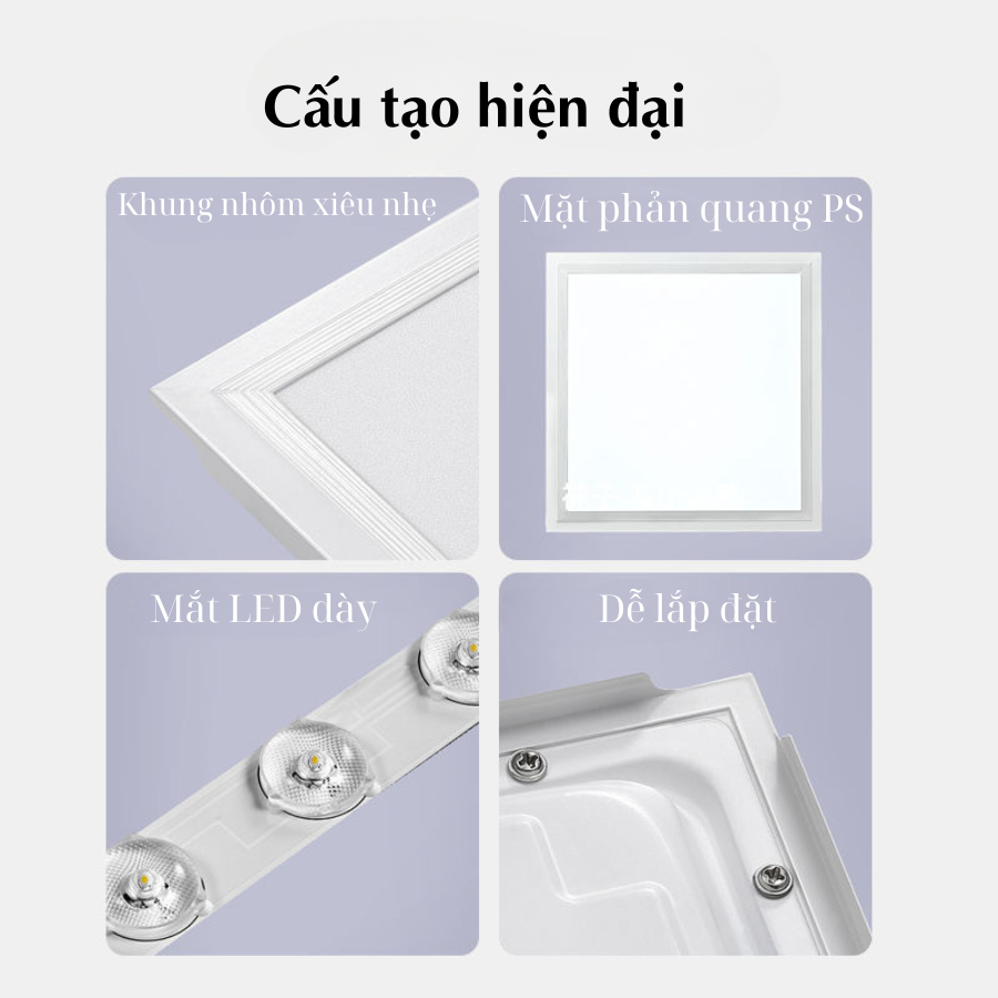 Đèn led Panel 60cm*30cm Công suất 36W | Đèn vuông ốp nổi bắt vít | Đèn thả trần thạch cao BH 2 năm