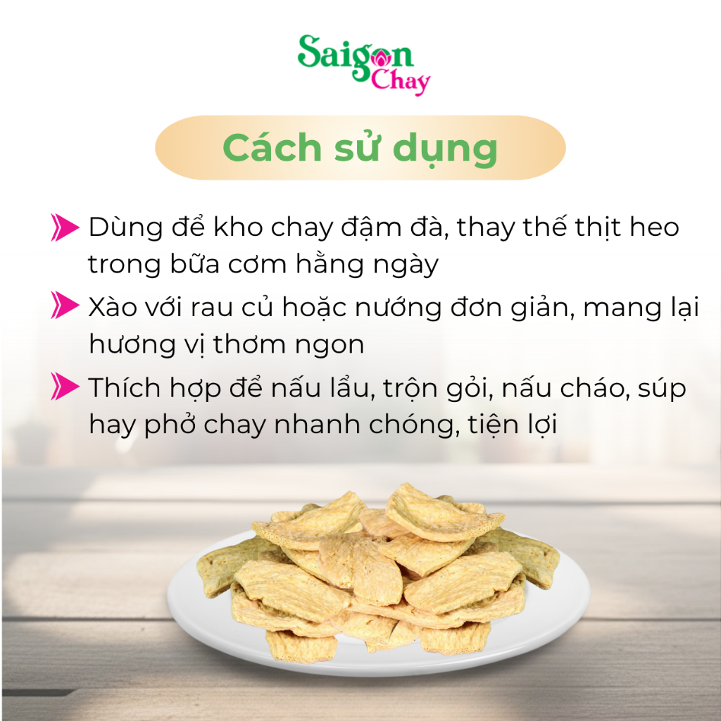 Heo lát chay từ Saigon Chay ngon, an toàn, không chất bảo quản