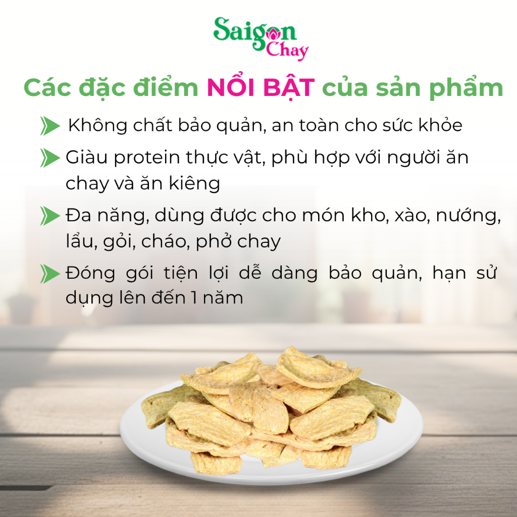 Heo lát chay từ Saigon Chay ngon, an toàn, không chất bảo quản