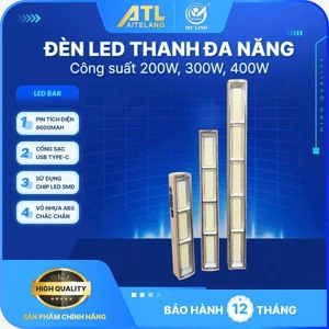 Đèn pin cầm tay hiệu Mỹ Linh T3-20, T3-40, T3-50, đèn LED tích điện dạng thanh, đèn đa năng
