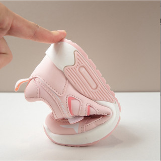 Sz 26-37 Giày Thể Thao Đi Học Da Lì Phối Quai Dán Thoáng Chân Cho Bé Trai Bé Gái Từ 4 Tuổi K012
