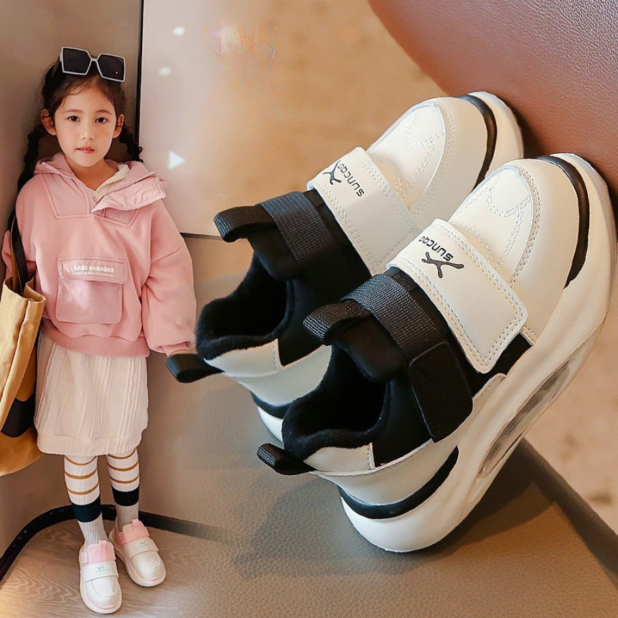 [M155] Giày Thể Thao Bé Trai Bé Gái Cao Cấp, Giày Sneakers Trẻ Em Quai Dán Đế Êm Chống Trơn Phong Cách Năng Động