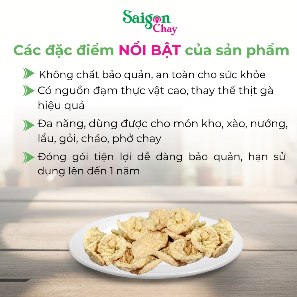 Gà lát chay từ Saigon Chay ngon, an toàn, không chất bảo quản