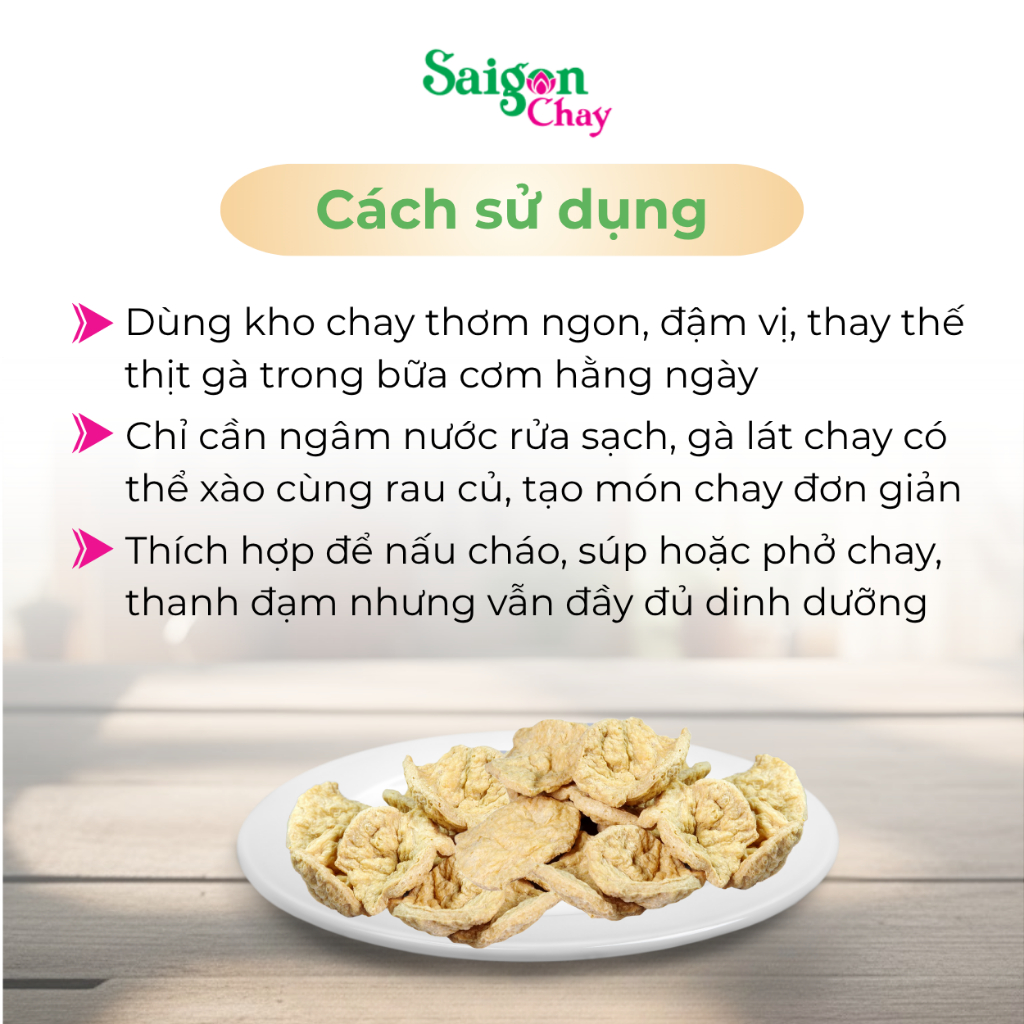 Gà lát chay từ Saigon Chay ngon, an toàn, không chất bảo quản