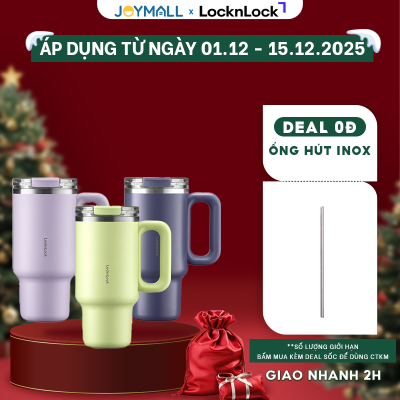 Ly Giữ Nhiệt LocknLock Balance Grip Tumbler LHC4397 900ml, LHC4398 1.2L, Hàng Chính Hãng - JoyMall