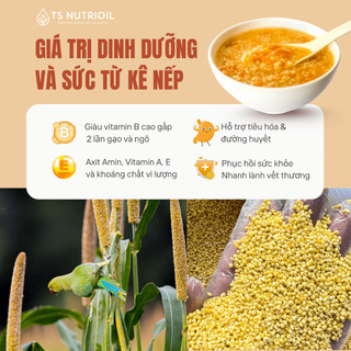 Hạt Kê Nếp Hữu Cơ TS Nutrioil, Đã Tách Vỏ Cho Bé Ăn Dặm, Làm Sữa Hạt, Nấu Súp, Ăn Kiêng.