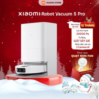 Robot Hút Bụi & Lau Nhà Xiaomi Robot Vacuum 5 Pro, Lực Hút 20000 Pa, Camera AI - Bảo Hành 12 Tháng