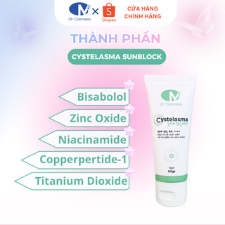 Kem Chống Nắng Cho Da Nám Cystelasma Sunblock Dr Cosmess. Nâng Tông Kiềm Dầu, Sáng Da SPF50+ PA+++