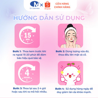 Kem Chống Nắng Cho Da Nám Cystelasma Sunblock Dr Cosmess. Nâng Tông Kiềm Dầu, Sáng Da SPF50+ PA+++