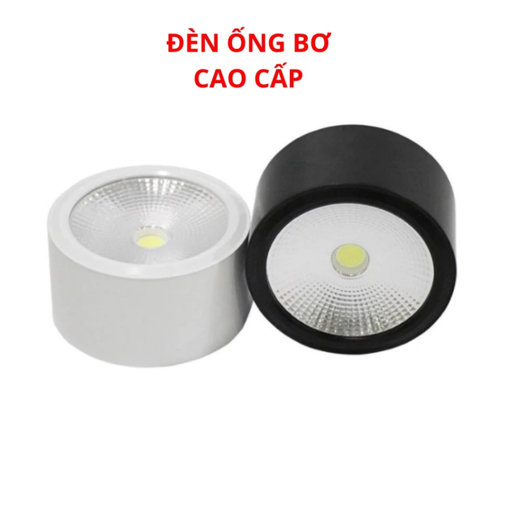 Đèn ốp trần ống bơ đèn led ống bơ 7w 12w 3 màu ánh sáng đèn hành lan, bảo hành 3 năm