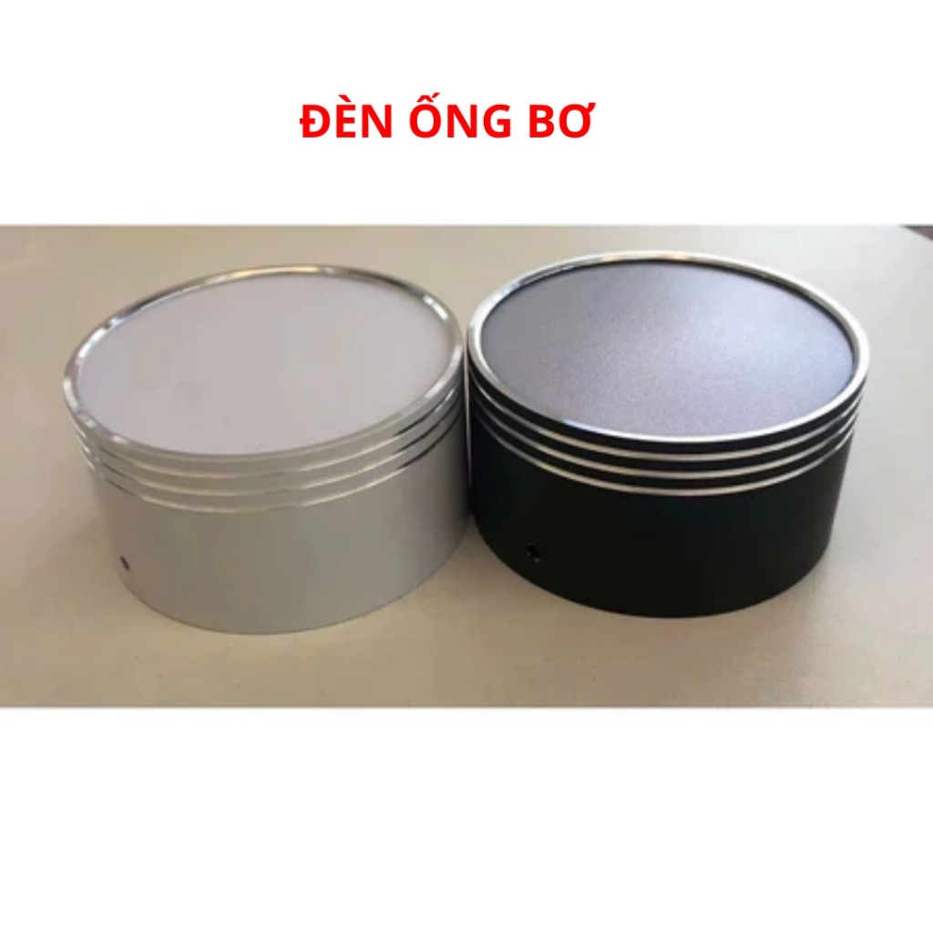 Đèn ốp trần ống bơ đèn led ống bơ 7w 12w 3 màu ánh sáng đèn hành lan, bảo hành 3 năm