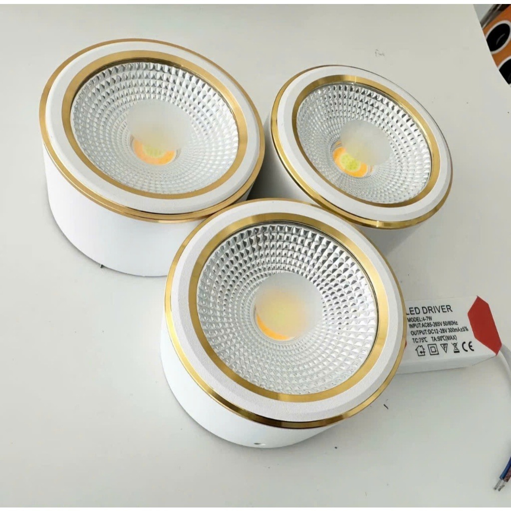 Đèn ốp trần ống bơ đèn led ống bơ 7w 12w 3 màu ánh sáng đèn hành lan, bảo hành 3 năm