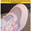 Giày Thể Thao Bé Gái Nút Vặn Thông Minh, Giày Sneakers Trẻ Em Đế Êm Chống Trơn Trượt Phong Cách Hàn Quốc Cao Cấp