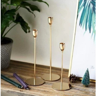 Chân nến kim loại mạ vàng để bàn tiệc ,decor nhà hàng khách sạn