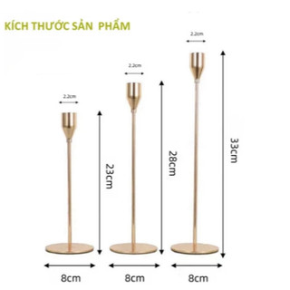 Chân nến kim loại mạ vàng để bàn tiệc ,decor nhà hàng khách sạn